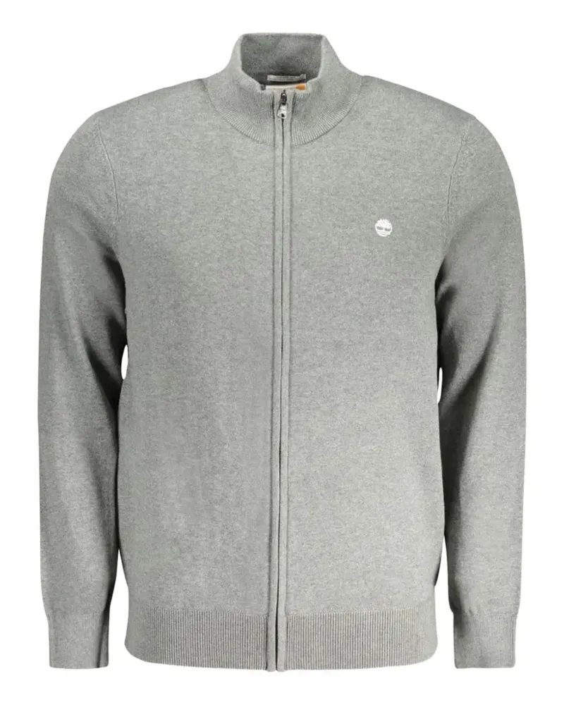 Timberland logo-embroidered zip-up cardigan - Grau Grau