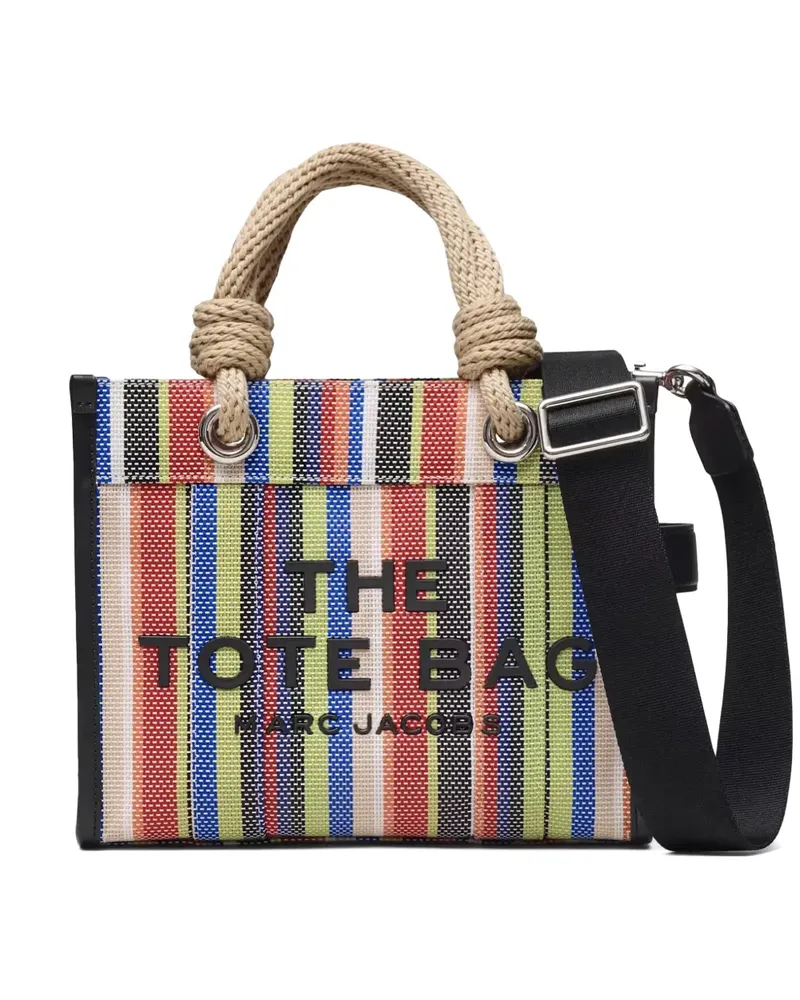 Marc Jacobs striped top-handle tote bag - Nude Nude