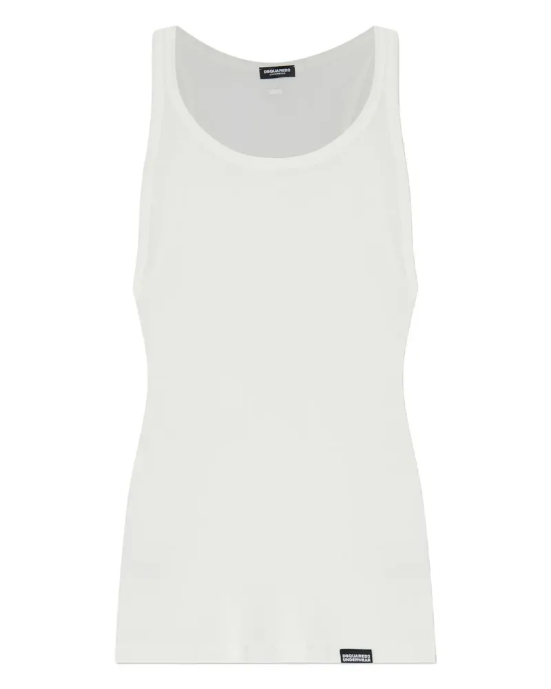 Dsquared2 ribbed tank top - Weiß Weiß
