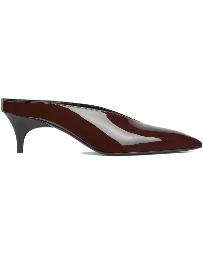 Gucci 55mm patent leather heeled mules - Braun Braun