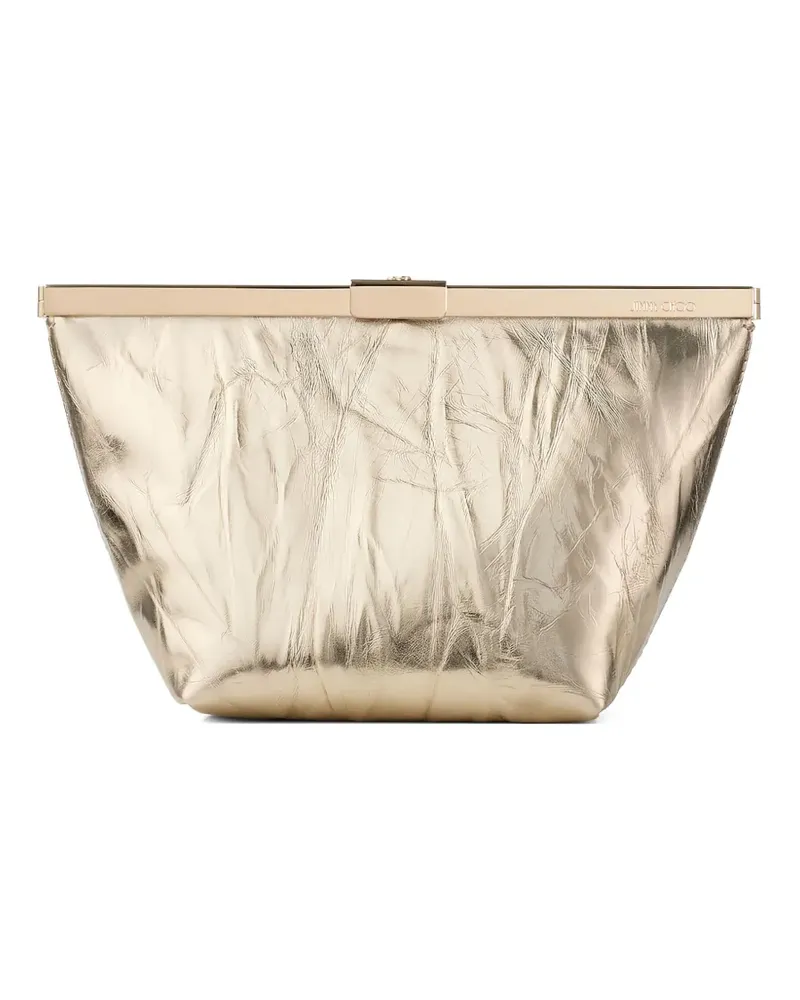 Jimmy Choo Ganache Clutch mit Kettenriemen - Gold Gold