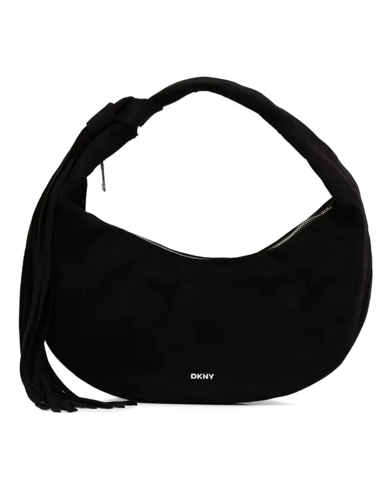 DKNY Geknotete Tote Bag mit Fransen - Schwarz Schwarz