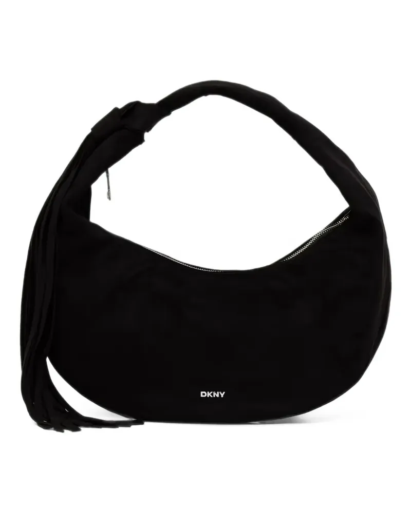DKNY Geknotete Tote Bag mit Fransen - Schwarz Schwarz