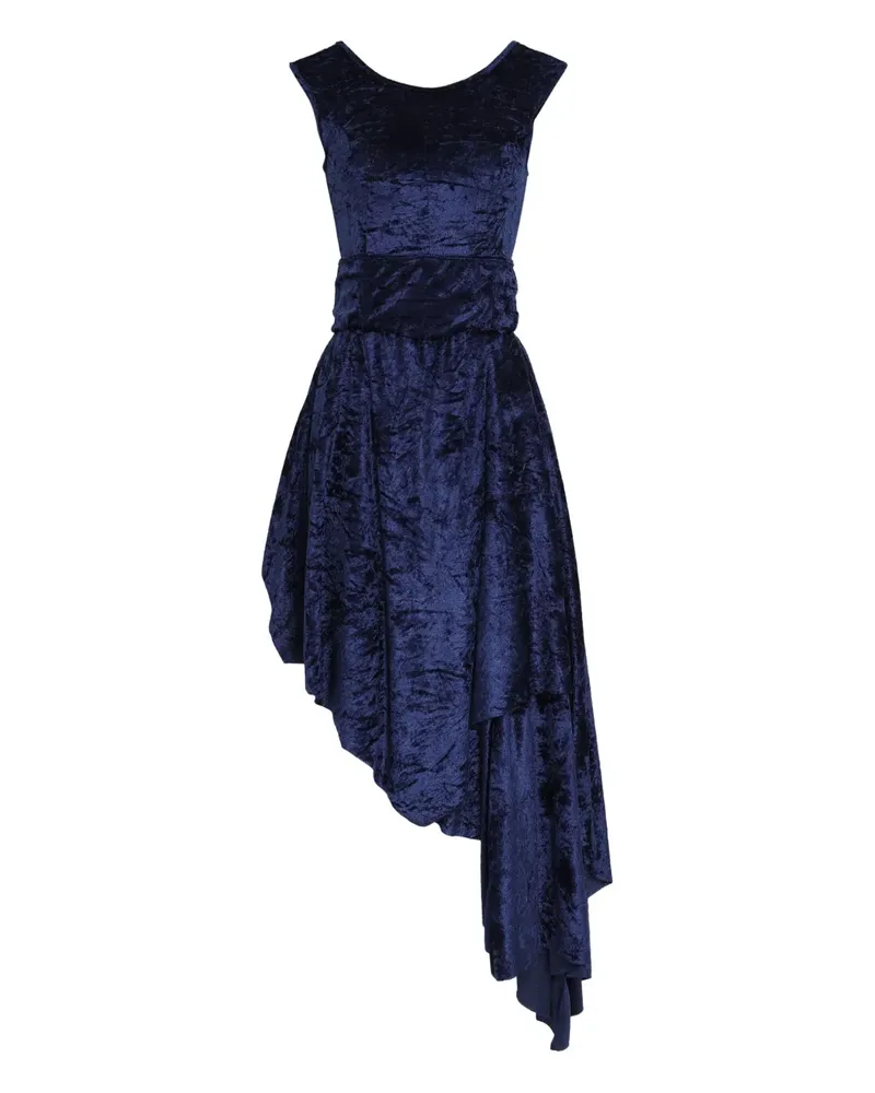 Amir Slama x Astrid asymmetrisches Midikleid - Blau Blau