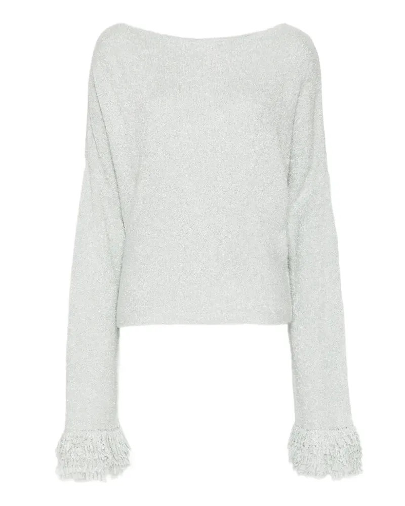 Aya Muse off-the-shoulder bouclé sweater - Grün Grün