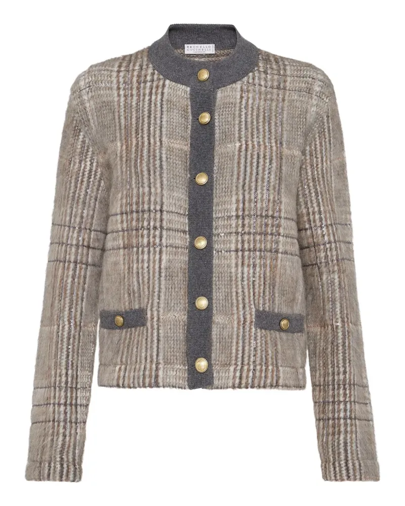 Brunello Cucinelli Cardigan aus Jacquard - Grau Grau