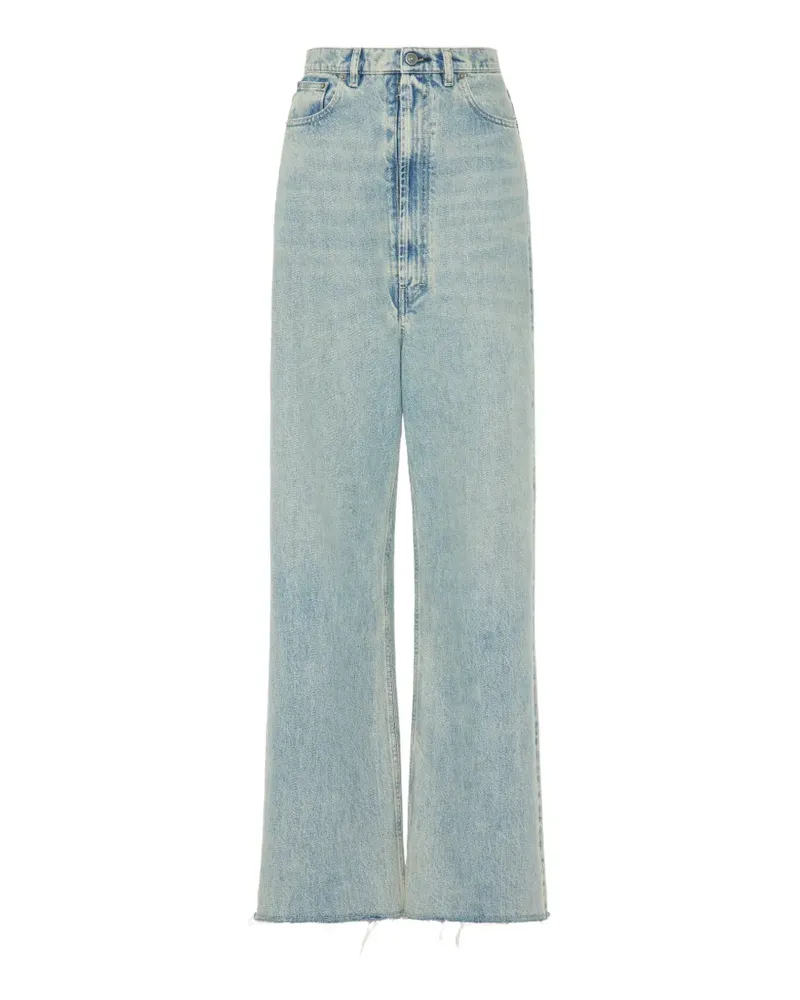 Maison Margiela raw-cut wide-leg denim jeans - Blau Blau