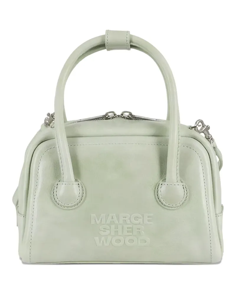 Marge Sherwood Clutch mit Logo-Schild - Grün Grün