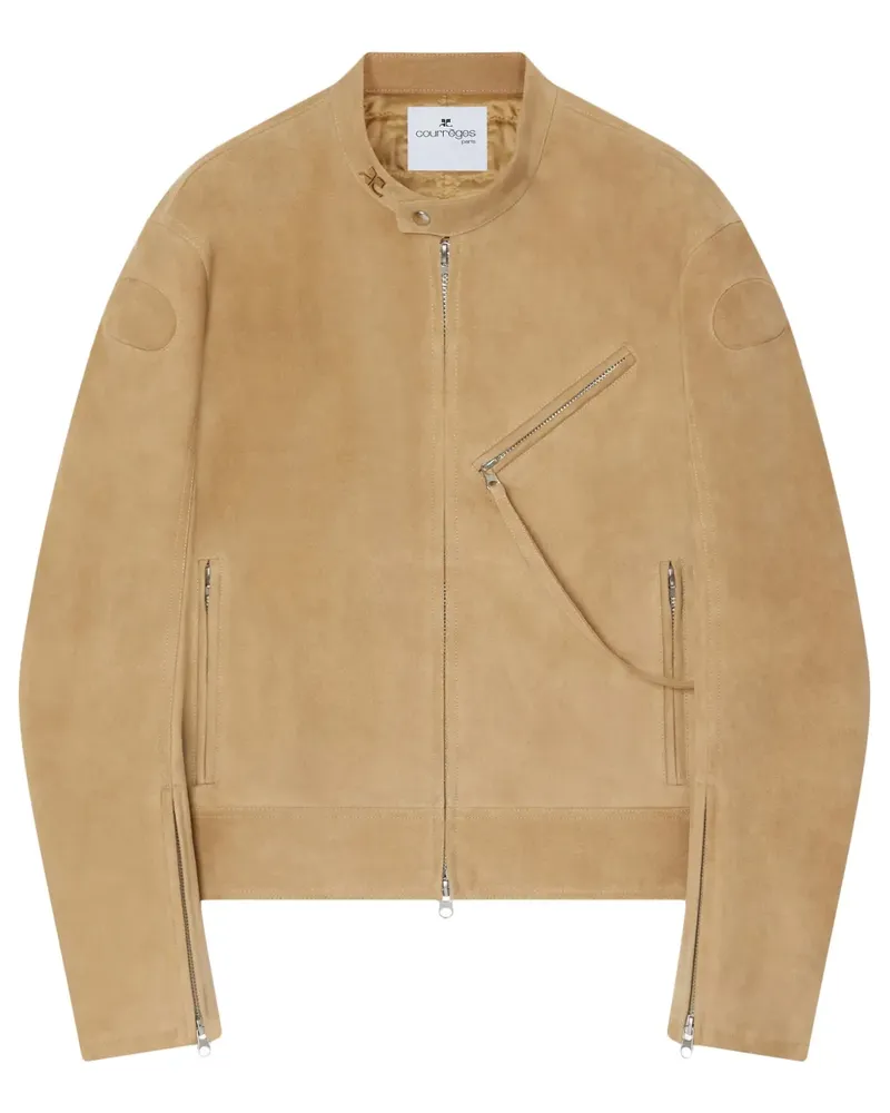 Courrèges Klassische Lederjacke - Braun Braun