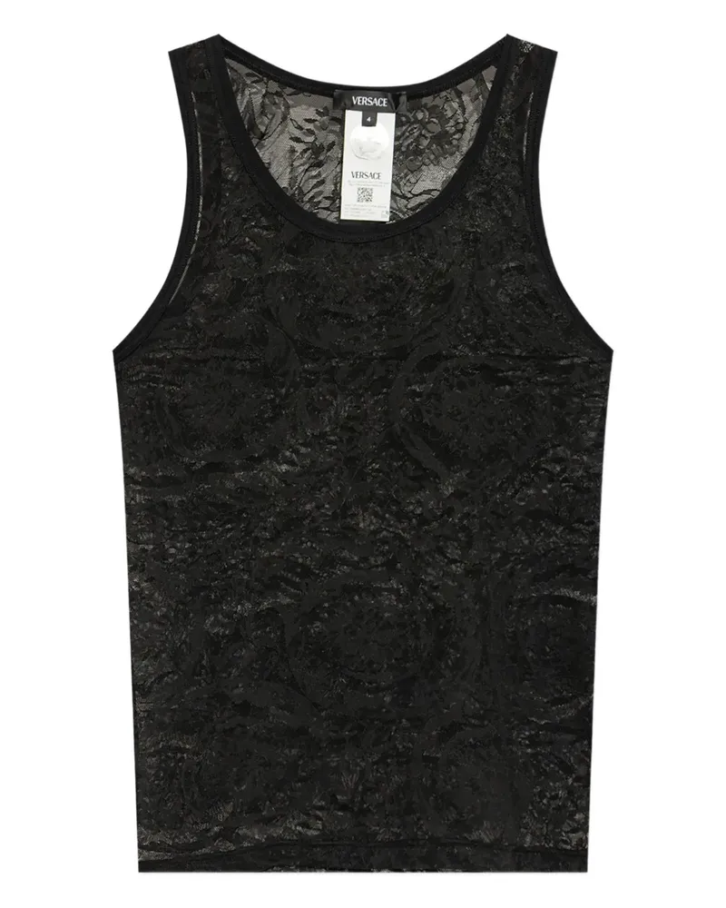Versace Oberteil aus Barocco-Spitze - Schwarz Schwarz