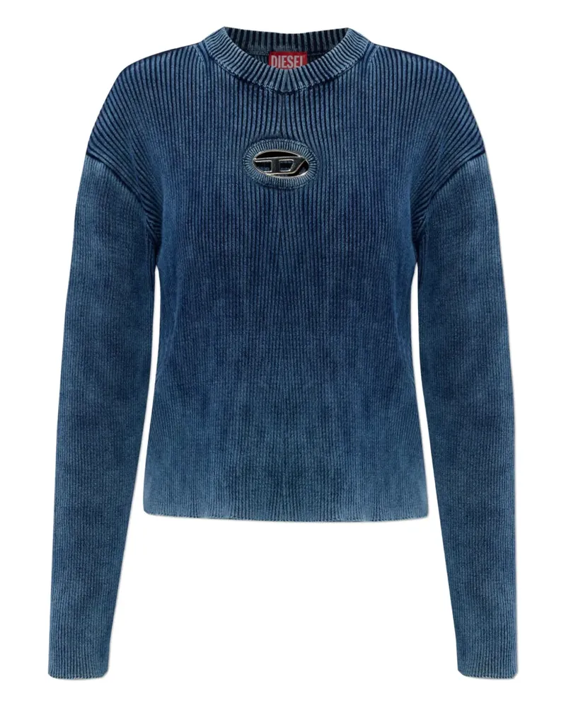 Diesel M-Anchor Pullover mit Logo - Blau Blau
