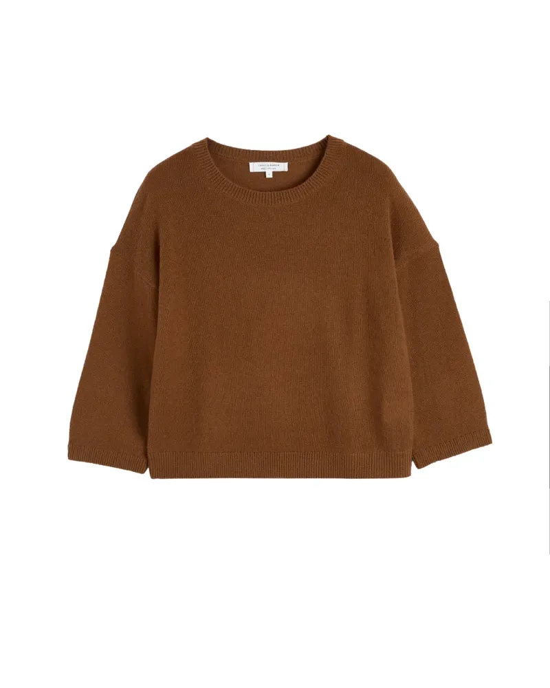 Chinti & Parker Cloud Cropped-Pullover - Braun Braun