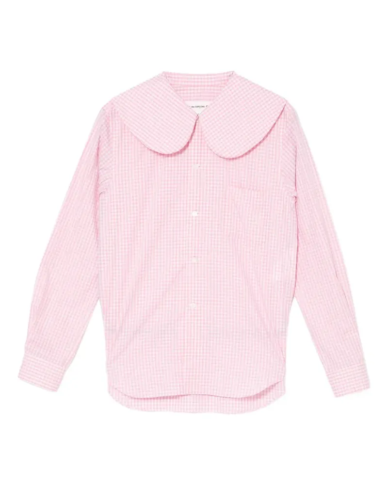 Comme des Garçons Vichy-Hemd mit Bubikragen - Rosa Rosa