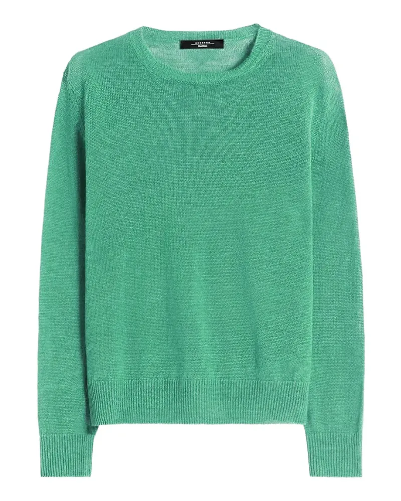 Max Mara Feinstrick-Pullover aus Leinen - Grün Grün
