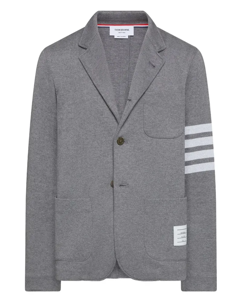 Thom Browne Sakko mit Logo-Streifen - Grau Grau