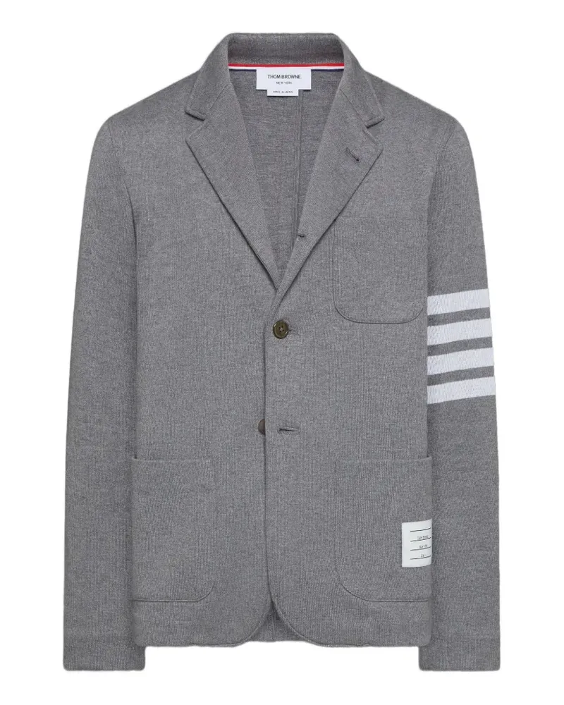 Thom Browne Gestrickte Bar Sackjacke - Grau Grau