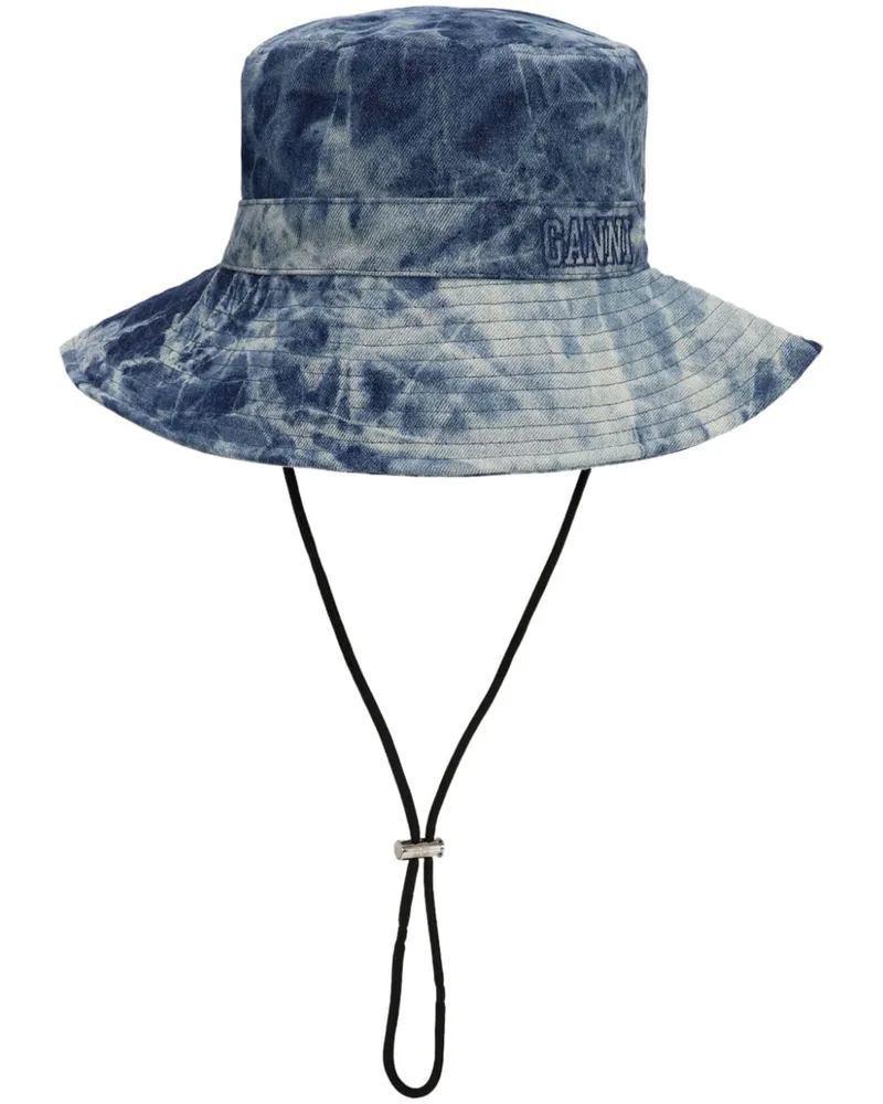Ganni Ausgeblichener Fischerhut aus Denim - Blau Blau