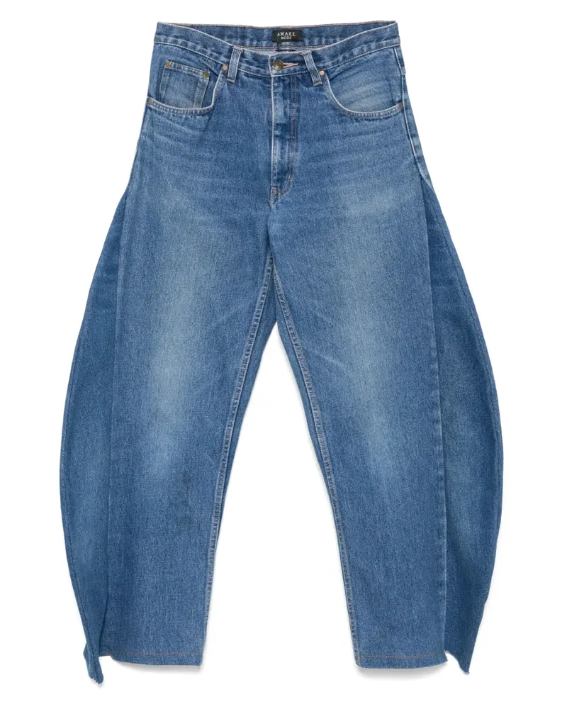 A.W.A.K.E. Jeans aus Upcycling-Leder - Blau Blau