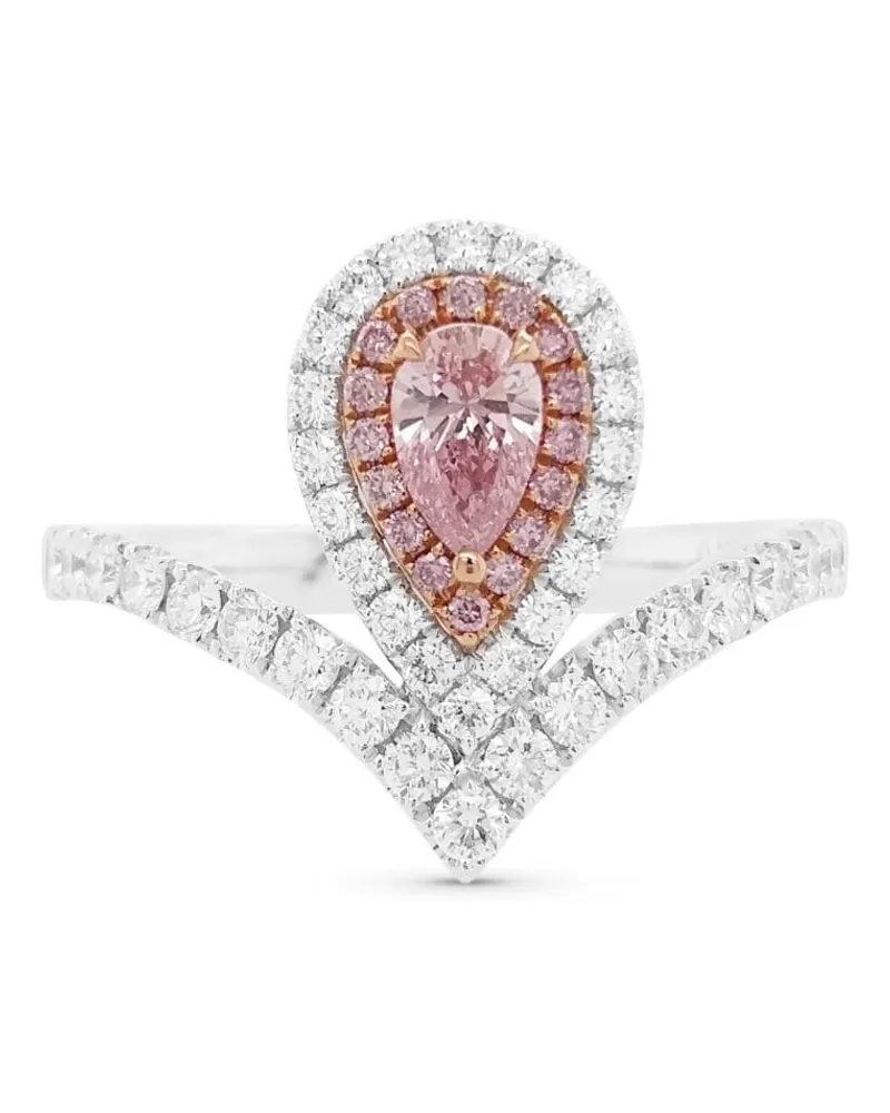 HYT Jewelry 18kt Weißgoldring mit Diamanten - Silber Silber