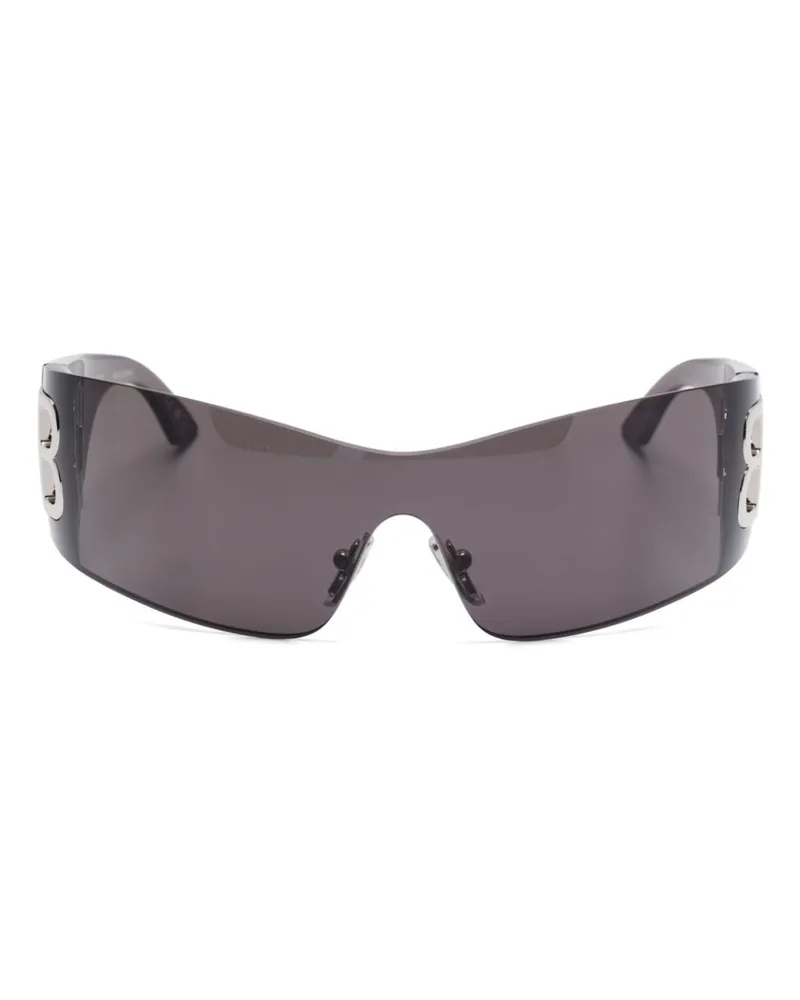 Balenciaga Sonnenbrille mit BB-Nieten - Schwarz Schwarz