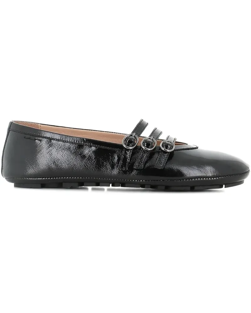 Alexander Hotto Ballerinas mit Schnallendetail - Schwarz Schwarz