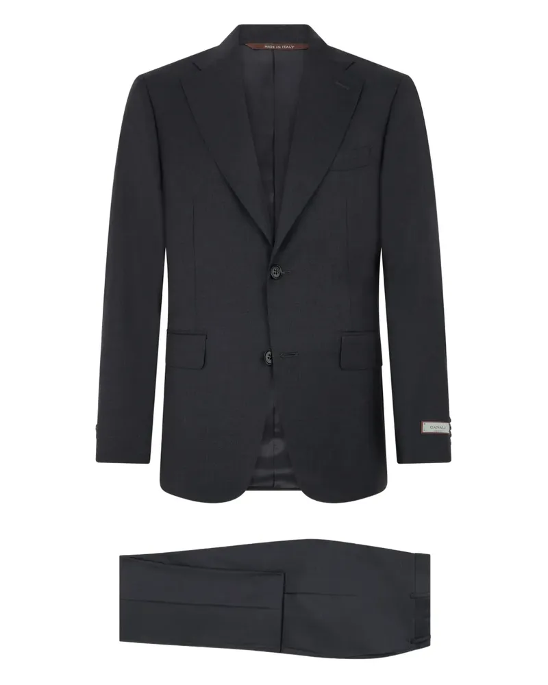 Canali Einreihiger Anzug mit zwei Knöpfen - Blau Blau