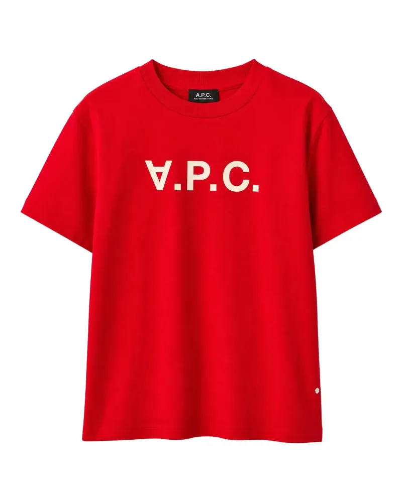 A.P.C. V.P.C. T-Shirt mit Logo - Rot Rot