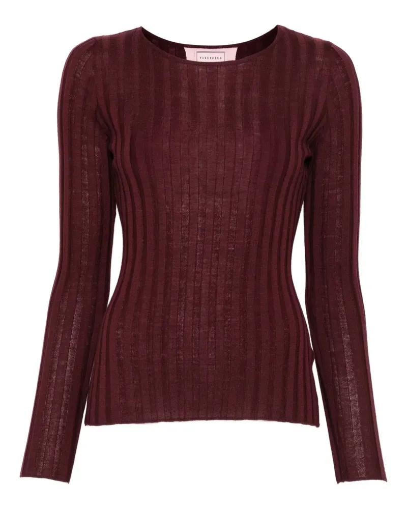 Hugenberg Gerippter Pullover - Rot Rot