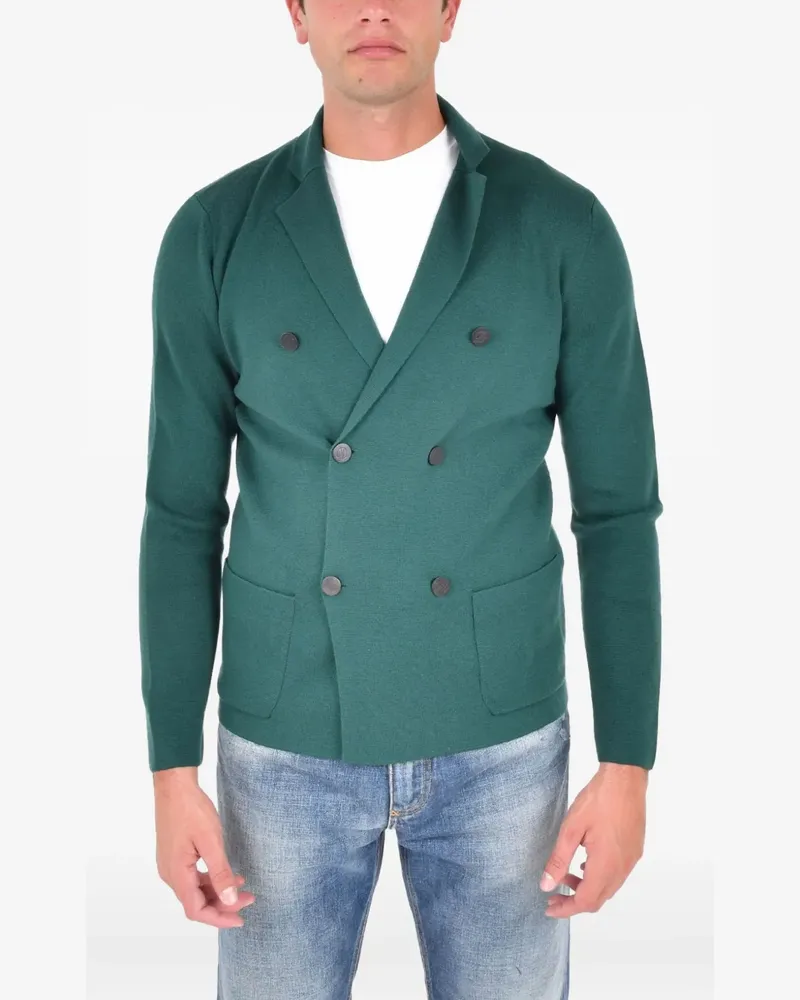 Drumohr  double-breasted wool blazer - Grün Grün