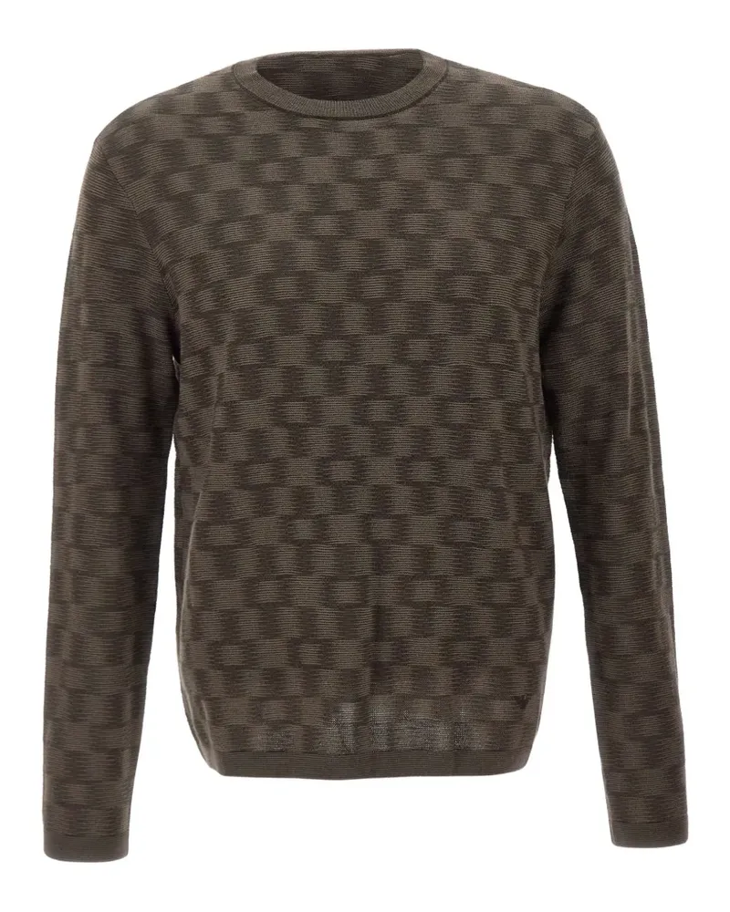 Emporio Armani Pullover mit Rundhalsausschnitt - Braun Braun