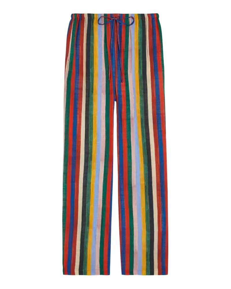 STAUD Artist Stripe Hose mit Kordelzug - Nude Nude