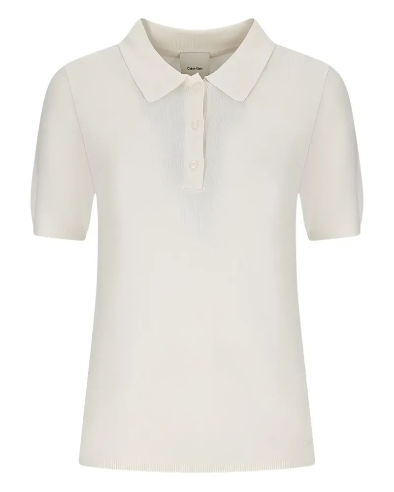 Calvin Klein Kurzärmeliges Poloshirt - Weiß Weiß