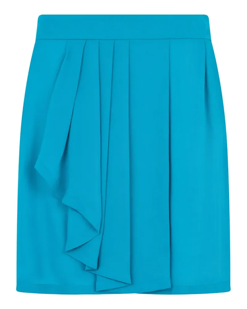 Alberta Ferretti asymmetrical pleated mini skirt - Blau Blau