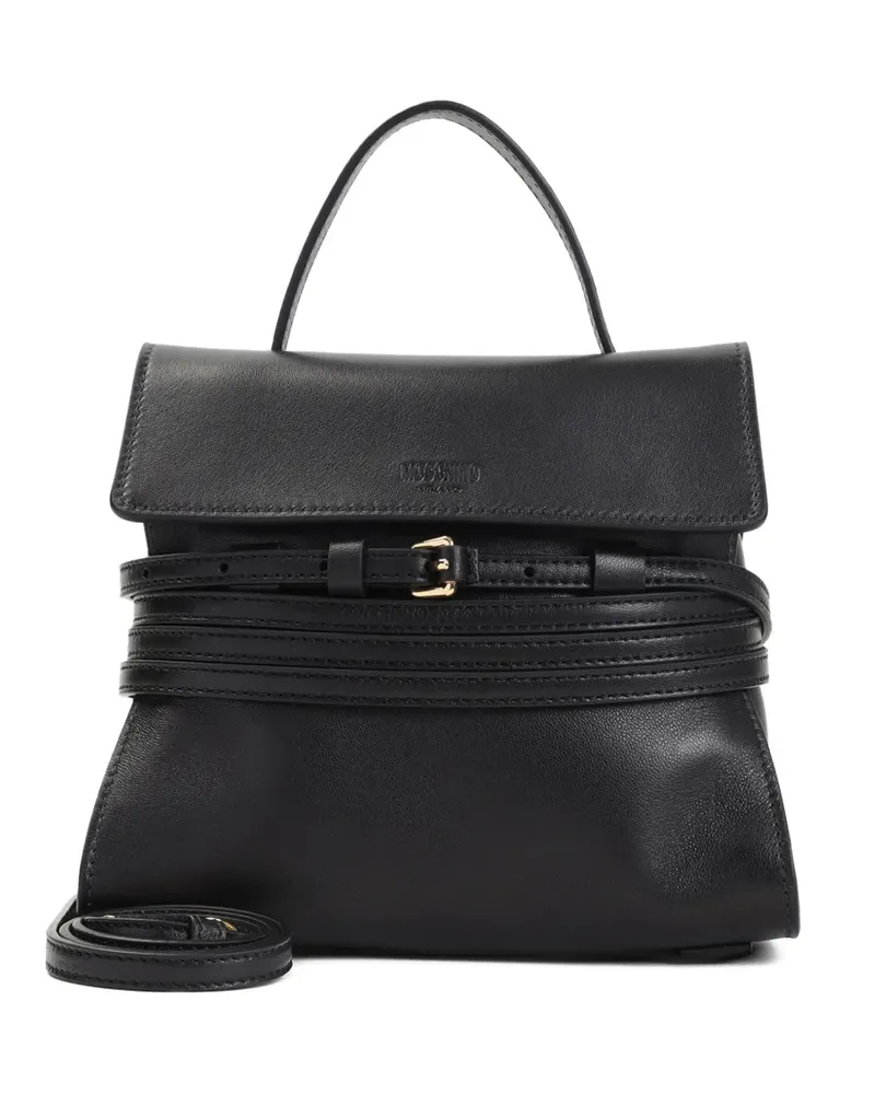 Moschino Kleine Tie Me Tote Bag - Schwarz Schwarz