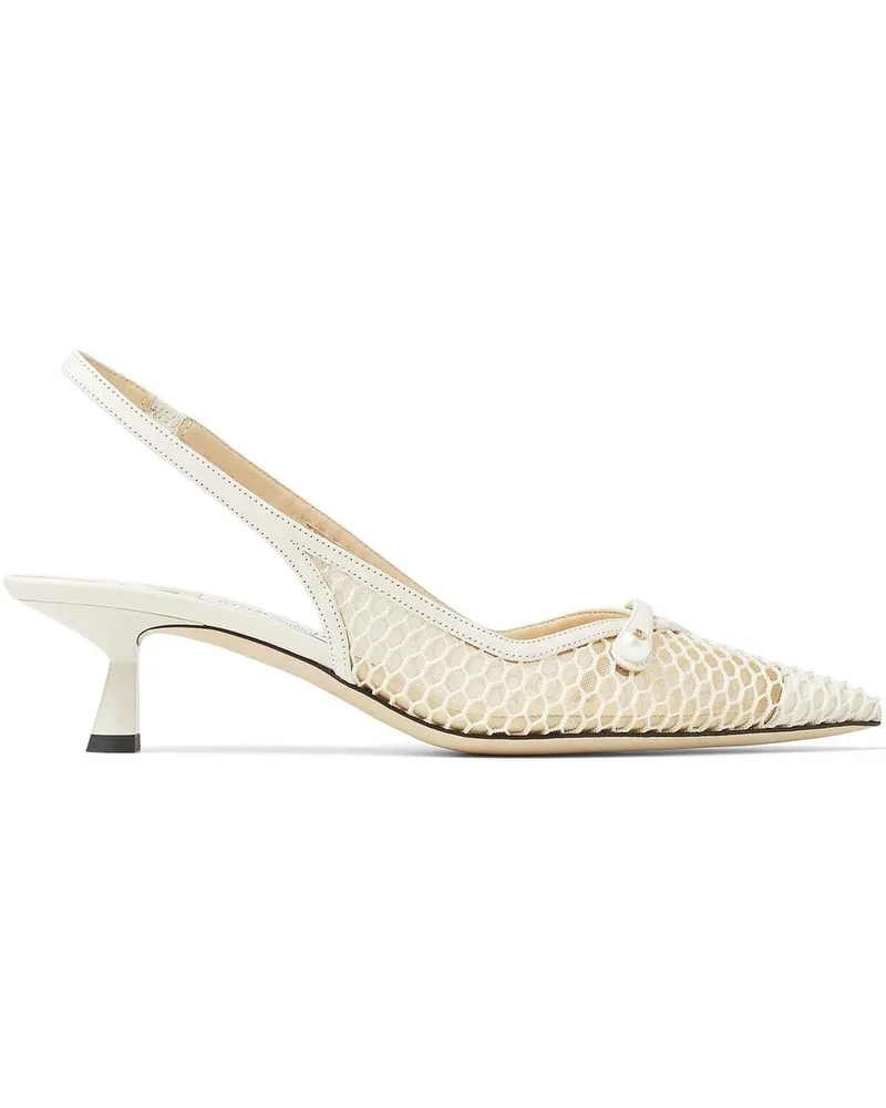 Jimmy Choo Amita Slingback-Pumps 45mm - Weiß Weiß