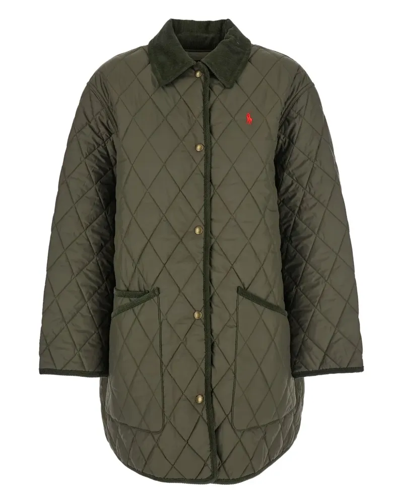 Ralph Lauren Gesteppte Jacke mit Cordkragen - Grün Grün