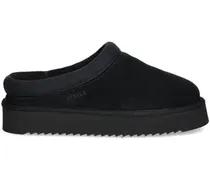 Mules mit Plateau - Schwarz