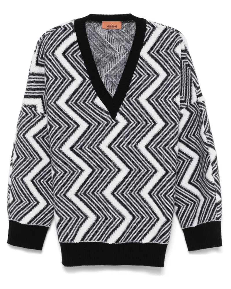Missoni Pullover mit Zickzackmuster - Schwarz Schwarz