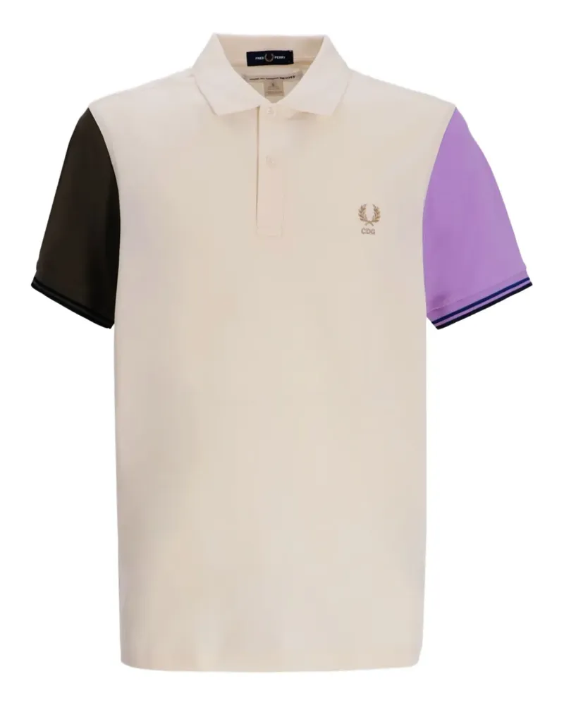 Comme des Garçons colour-block cotton polo shirt - Nude Nude