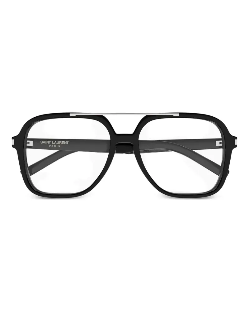 Saint Laurent Brille mit eckigem Gestell - Schwarz Schwarz