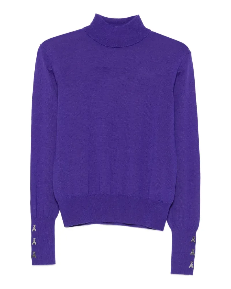 Patrizia Pepe embellished turtleneck sweater - Violett Violett