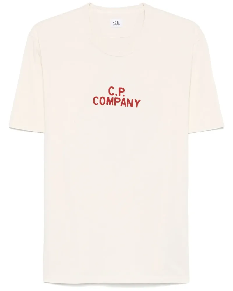 C.P. Company T-Shirt mit Logo-Print - Nude Nude