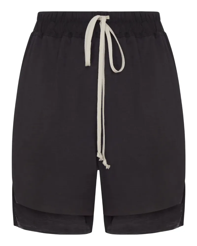 Rick Owens Tower boxers in black wool-silk jersey - Schwarz Schwarz