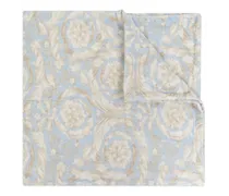 Barocco-print cotton bath towel