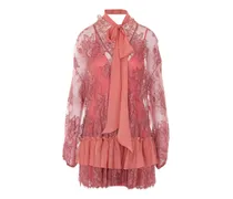 Minikleid mit Rüschen - Rosa