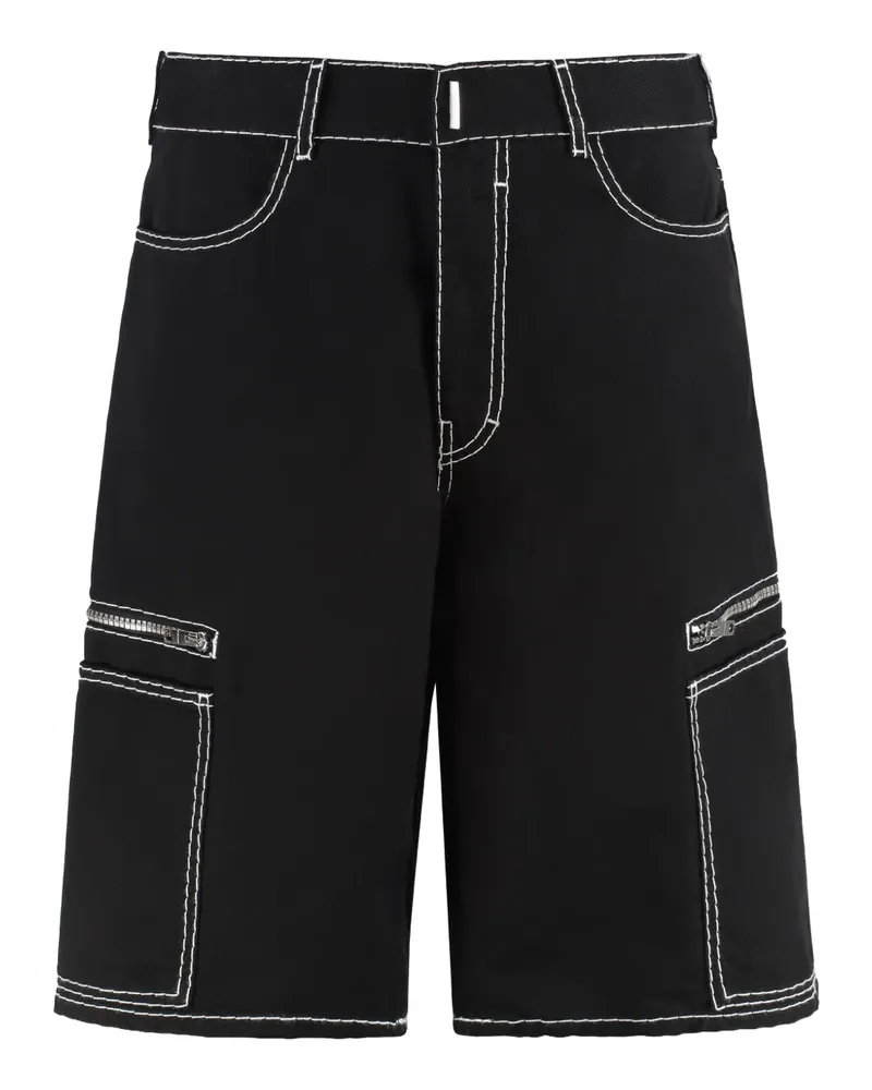 Givenchy Shorts mit Kontraststickerei - Schwarz Schwarz