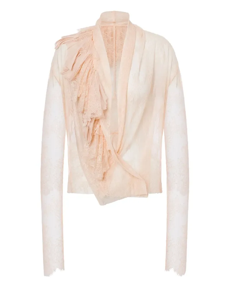Alberta Ferretti Bluse mit Rüschen - Rosa Rosa