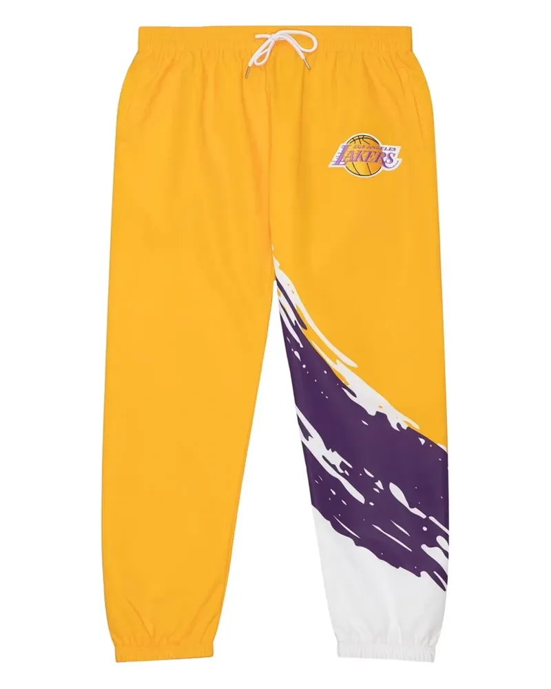 Mitchell & Ness NBA LA Lakers" Paintbrush Jogginghose - Gelb Gelb
