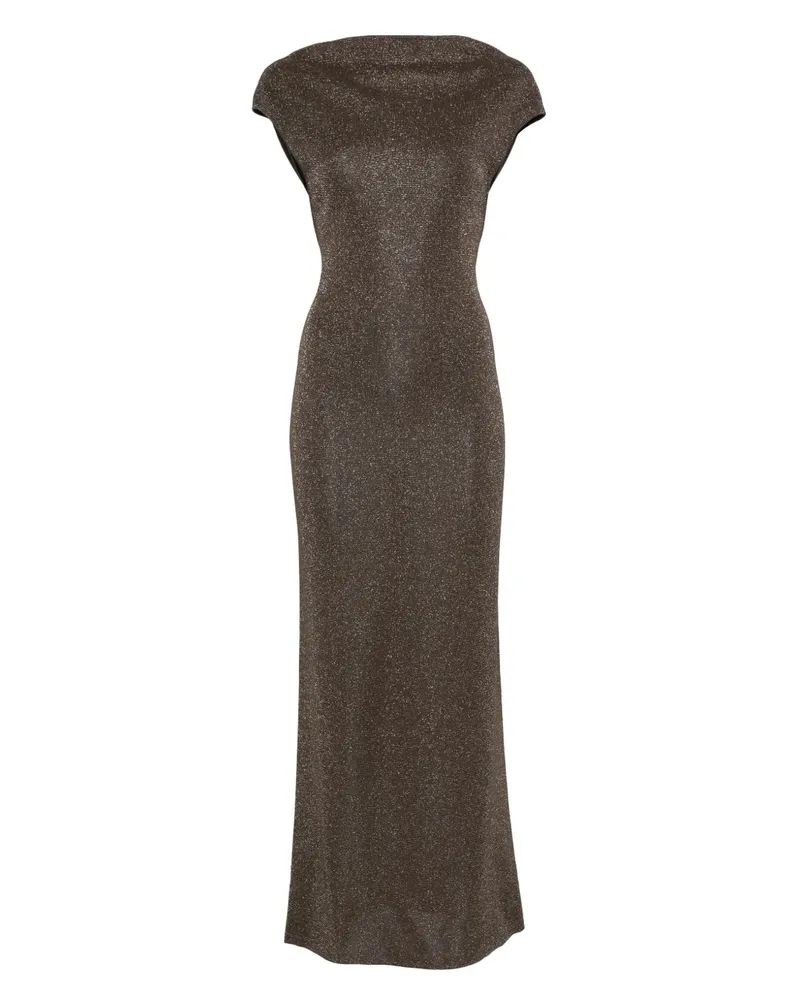 Max Mara Kleid mit Lurex-Detail - Braun Braun