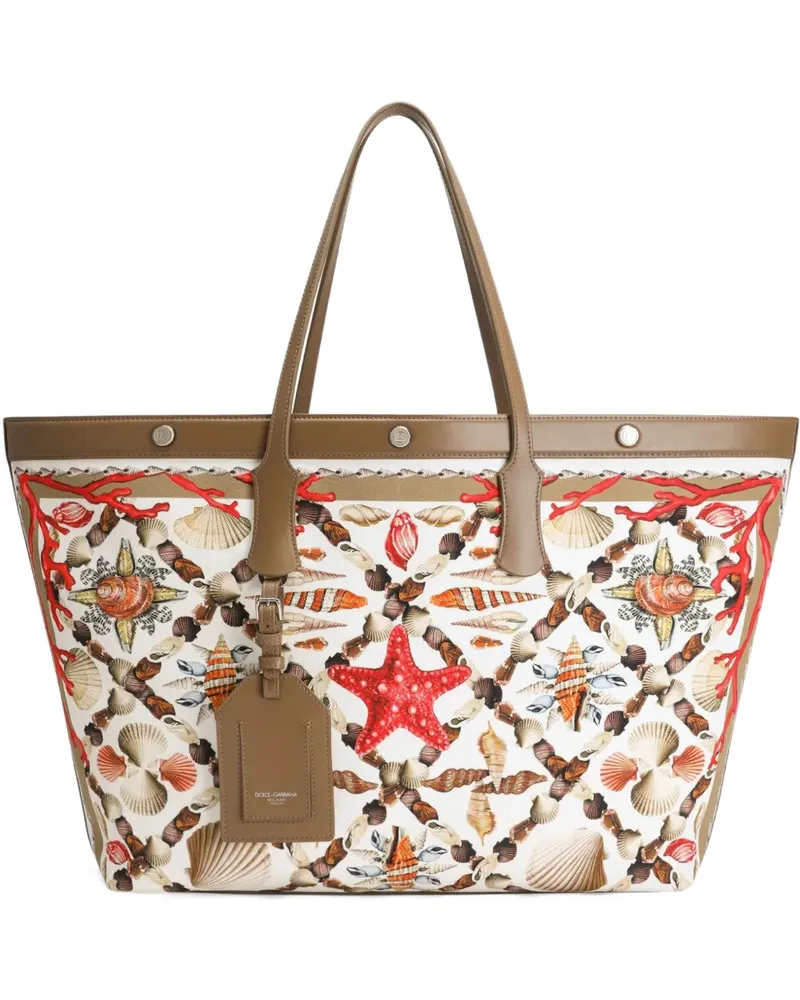 Dolce & Gabbana Schultertasche mit grafischem Print - Weiß Weiß